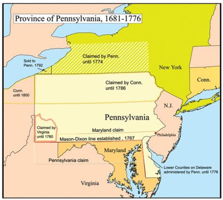 When was the Pennsylvania colony established?