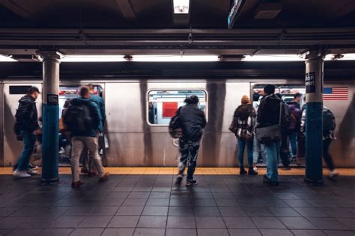 When you are standing up in a subway train and the train suddenly stops?