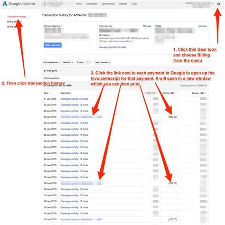 Where do I find my Google AdWords invoices?