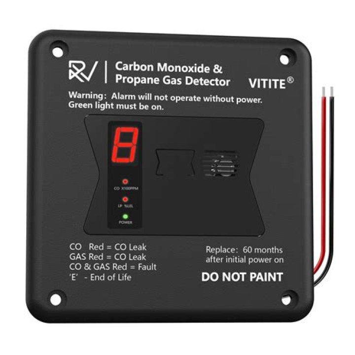 Where do you put a carbon monoxide detector in an RV?