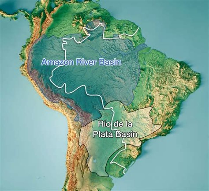 Where does the Amazon River drain into?