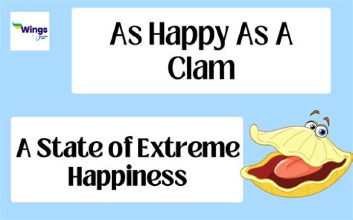 Where does the expression happy as a clam come from?