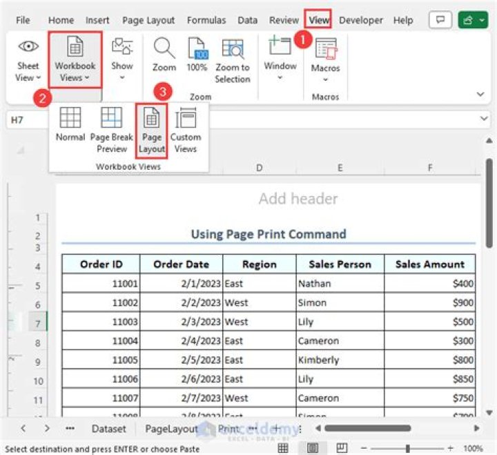 Where is page layout Excel 2013?
