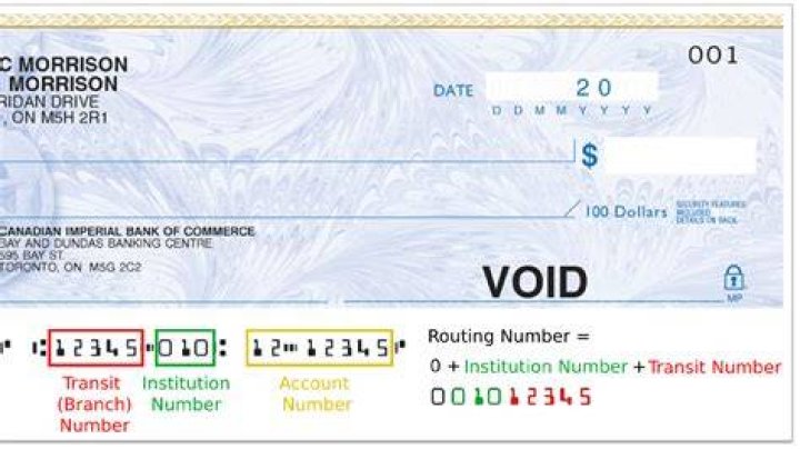 Where is the bank transit number on a check?