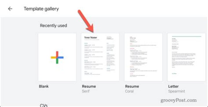 Where is the Google Docs template gallery?