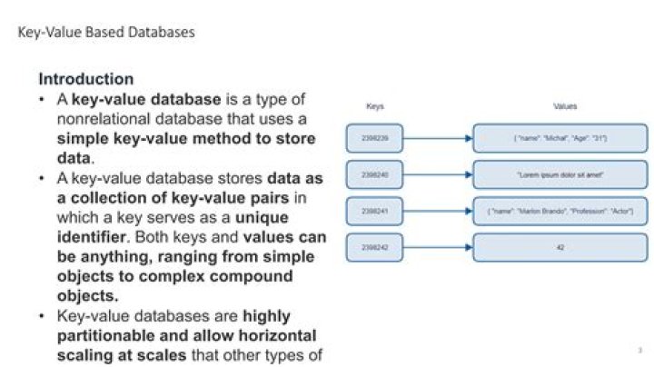 Which objects stores the data only in key value pair?