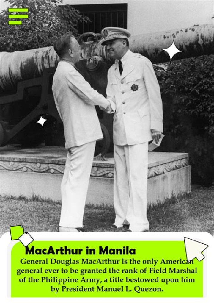 Why did MacArthur leave his station in the Philippines?
