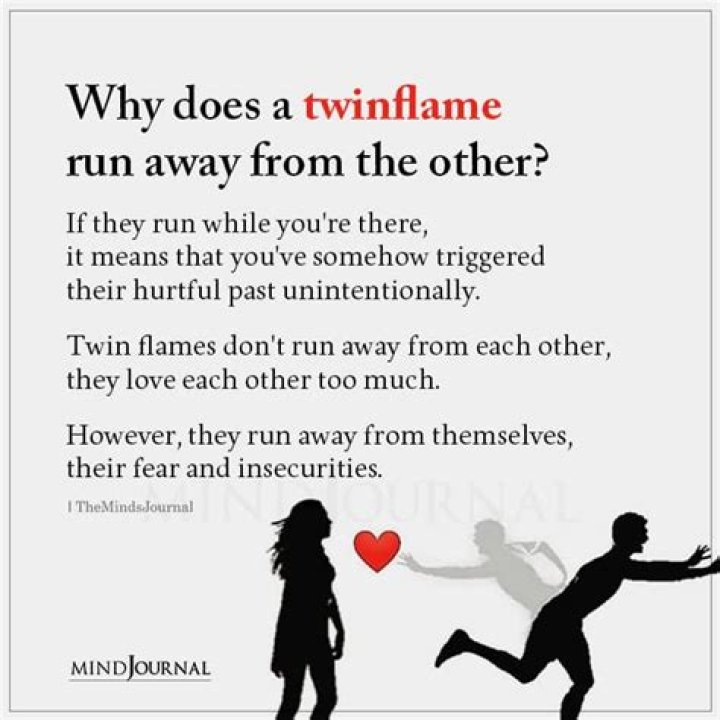 Why do Twin Flames run away from each other?