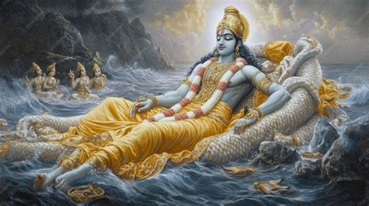 Why does Lord Vishnu asleep on a snake?
