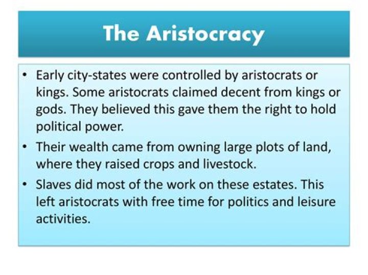 Why were the aristocracy in Greek city states so wealthy?